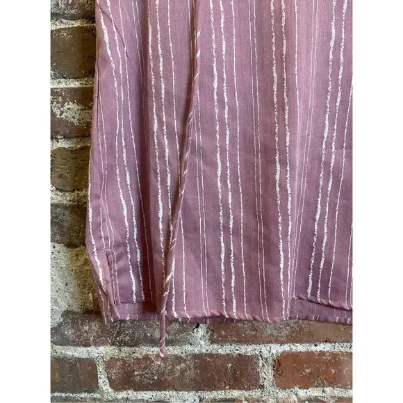Arianna by Howard’s NWT Pink Mauve White Lines Drop Shoulder Blouse Top Women’s - Picture 2 of 8